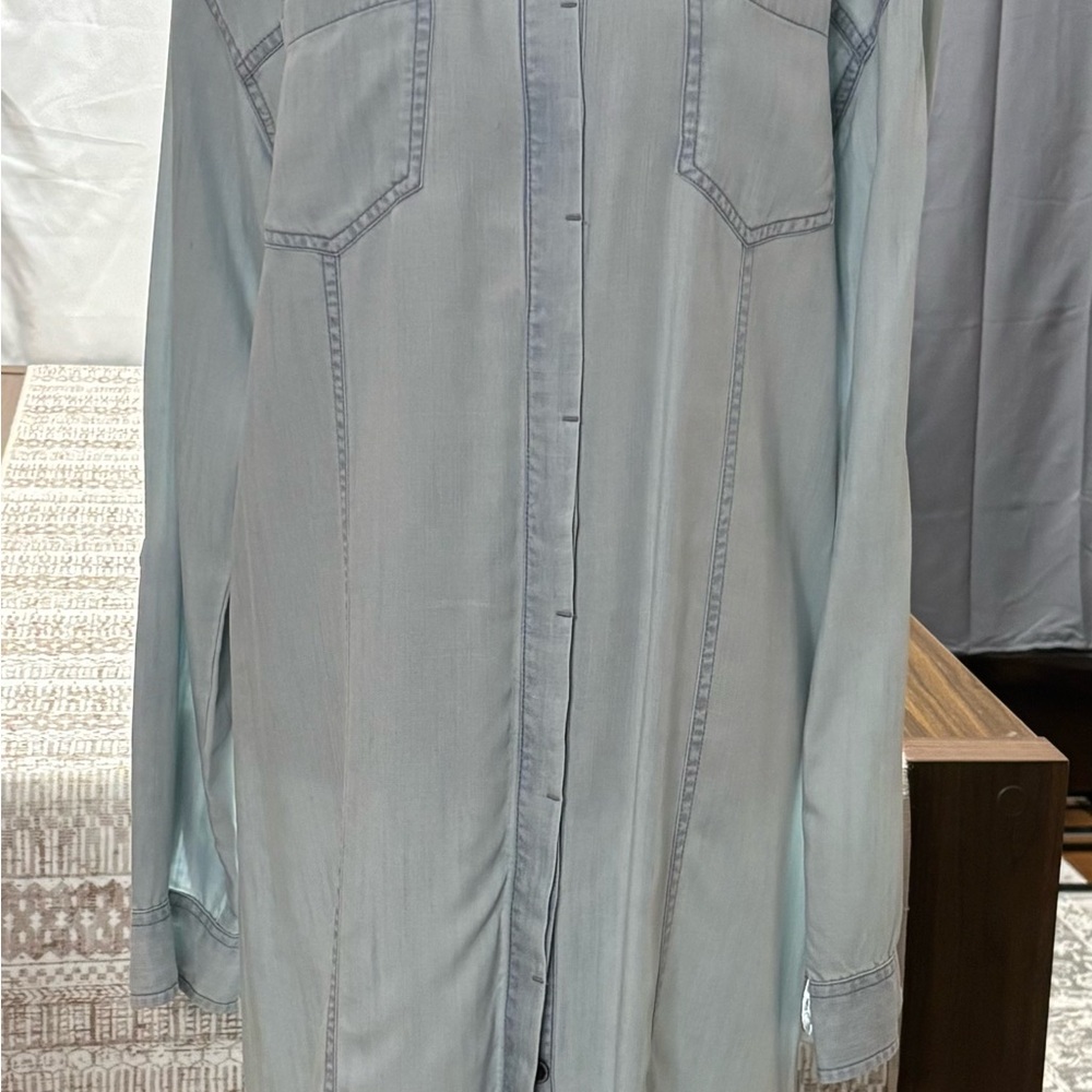 Prana Sky Blue Button-Up Shirt